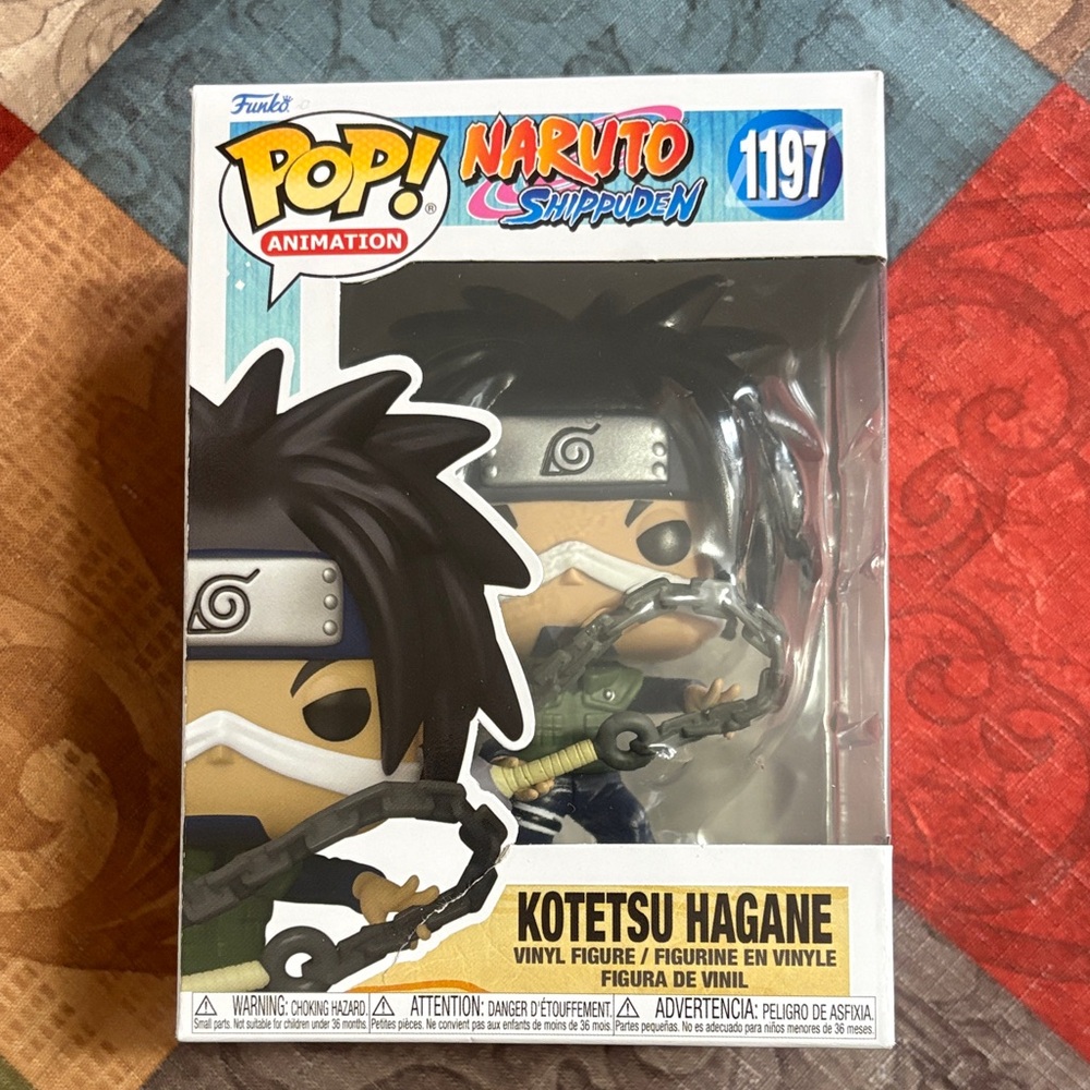 🛍️2/$25🛍️Funko Pop Naruto Shippuden Kotetsu Hagane Figure - Black and Gray
